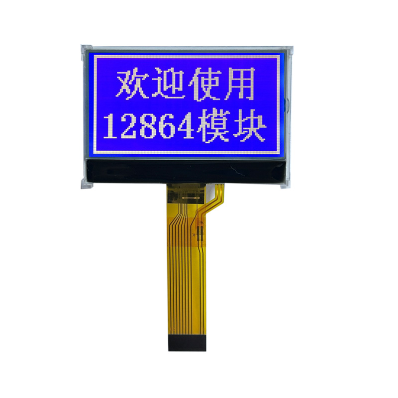 128x64 COG-Grafikdisplay STN Blauer Negativ-LCD-Anzeigemodus