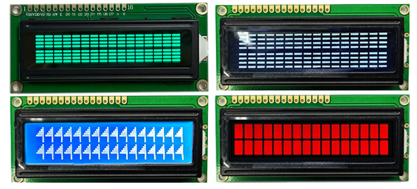 Wie viele Farben stehen für das 16x2-Zeichen-LCD-Display zur Auswahl?